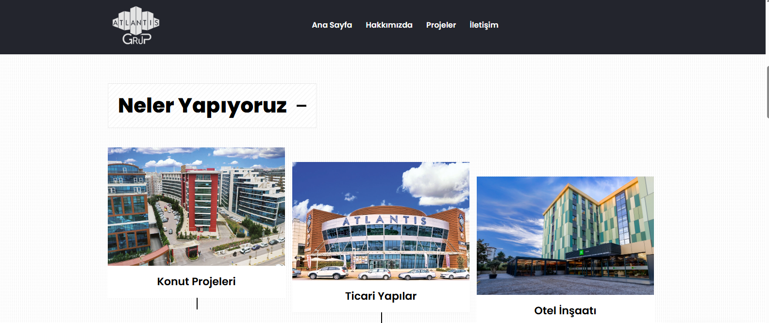 Atlantis Grup — kurumsal web sitesi